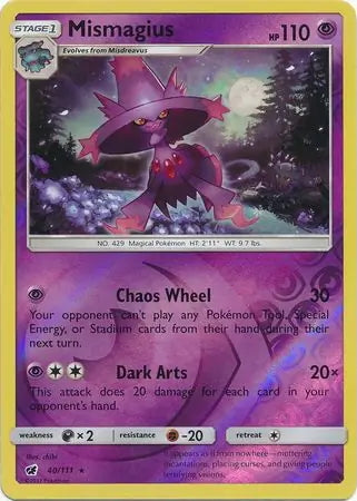 Crimson Invasion Mismagius #40/111 reverse holo